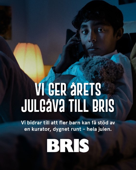 Vi ger årets julgåva till BRIS.